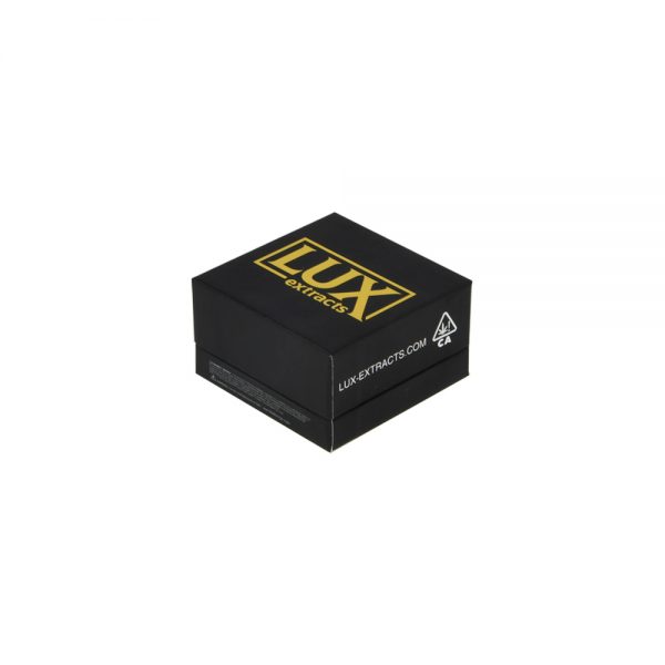 Gold Neck Lid and Base Gift Box for Square Concentrate Jar Packaging with Cardboard Tray - Image 3